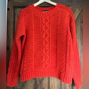 Banana Republic Red Cable Knit sweater size medium